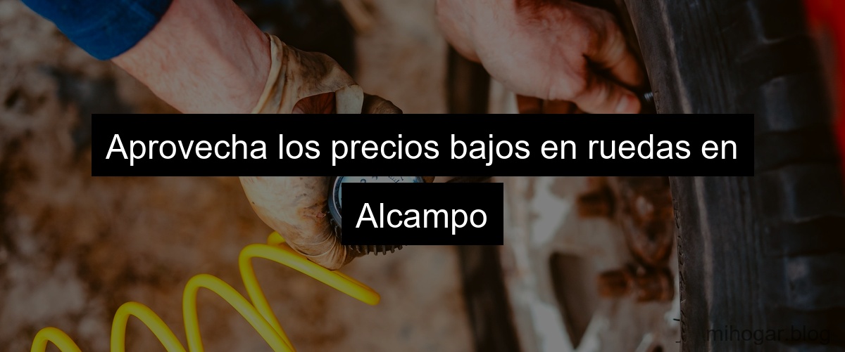 Aprovecha los precios bajos en ruedas en Alcampo