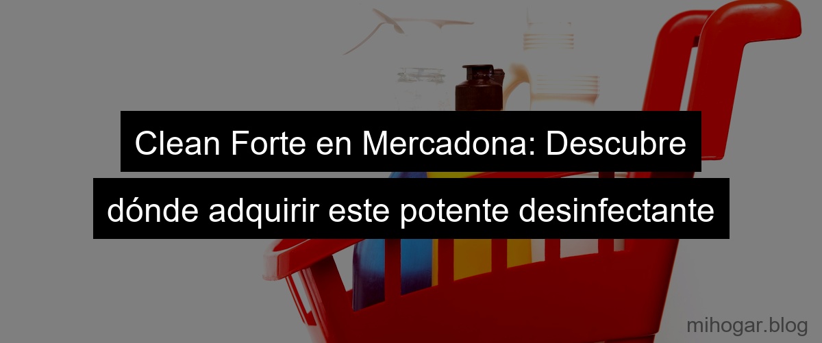 Clean Forte en Mercadona: Descubre dónde adquirir este potente desinfectante