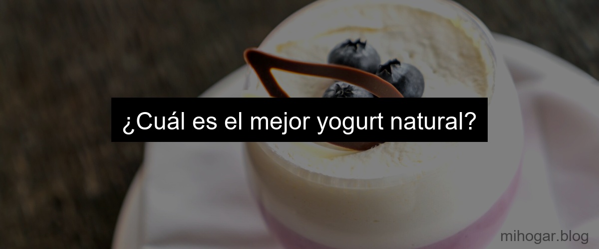 ¿Cuál es el mejor yogurt natural? ¿Cuál es el mejor yogurt natural?