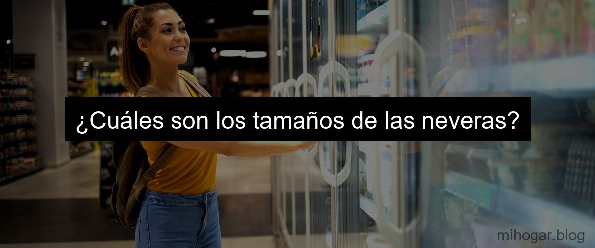 ¿Cuáles son los tamaños de las neveras? ¿Cuáles son los tamaños de las neveras?