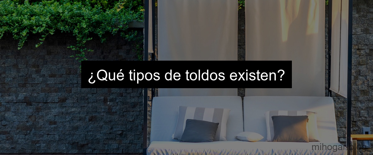 ¿Qué tipos de toldos existen?